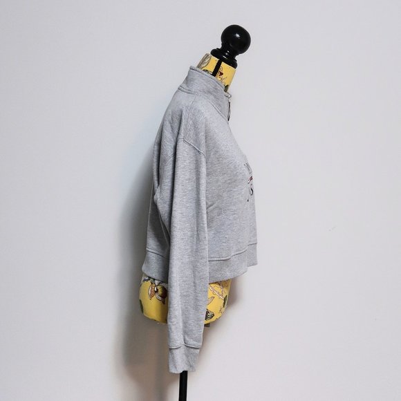 Tommy Jeans Half-Zip Logo Cropped Pullover Large - Picture 3 of 10